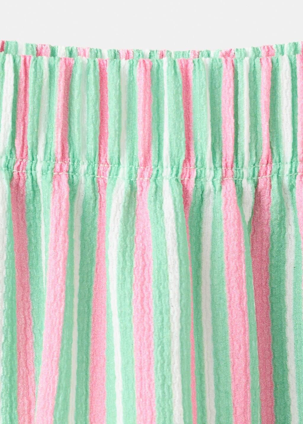 Pink Striped Flounce Skirt, Kids Girl, Pink, medium