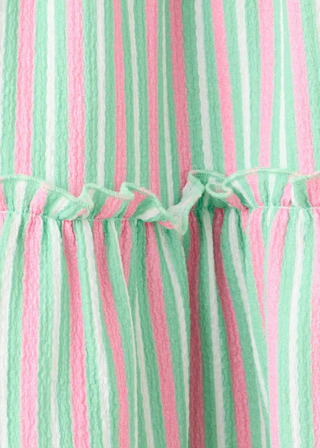 Pink Striped Flounce Skirt, Kids Girl, Pink, large image number 2