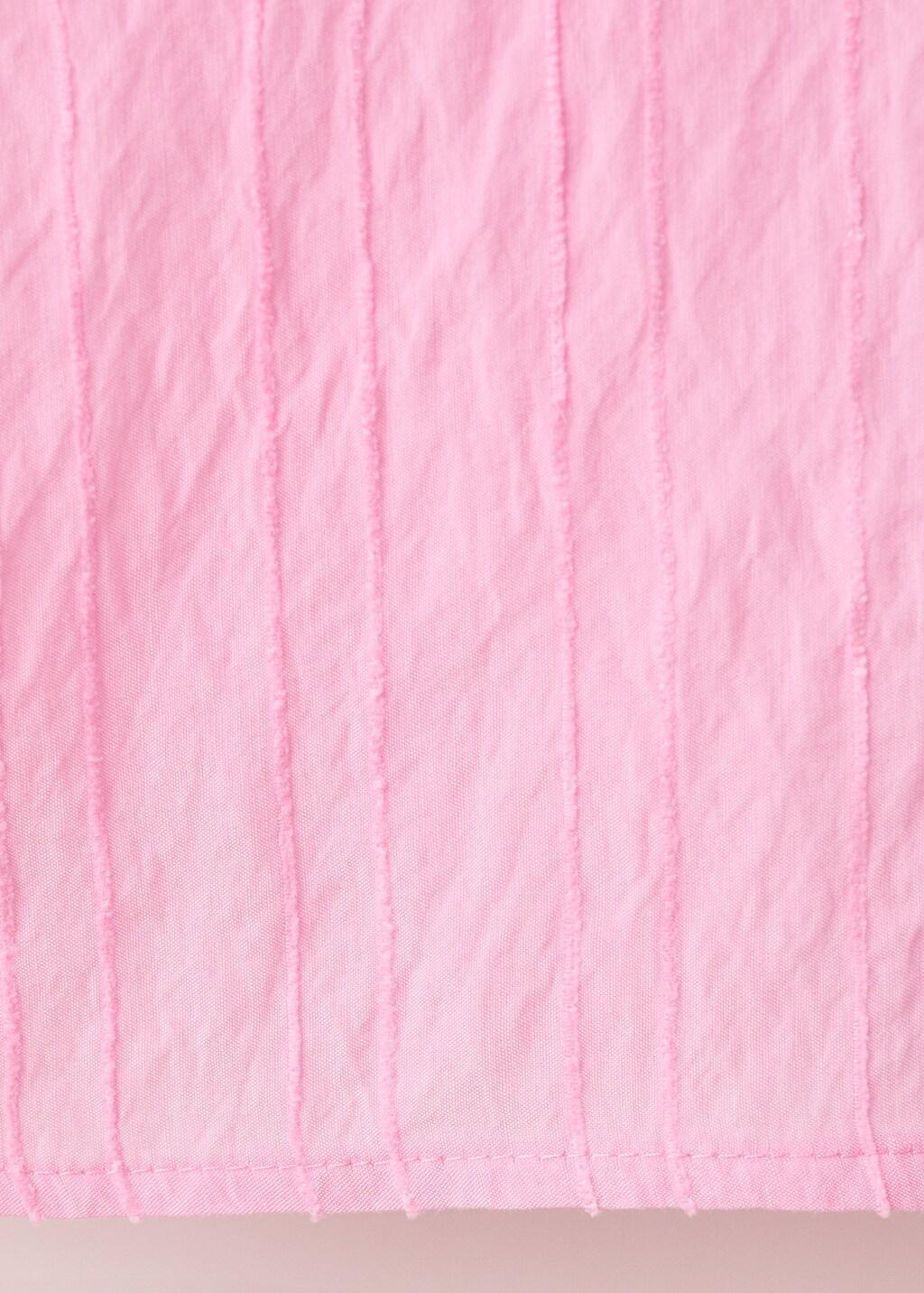 Pink Embroidery Striped Shirt, Pink, large image number 4