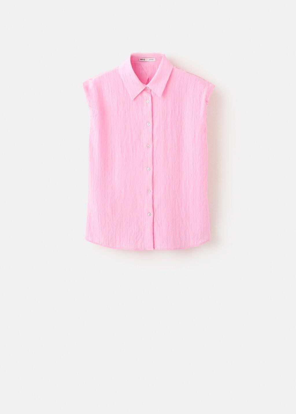 Pink Embroidery Striped Shirt, Pink, large image number 6