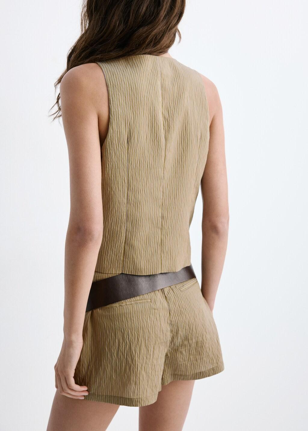 Green Alamar Striped Gilet, Green, medium