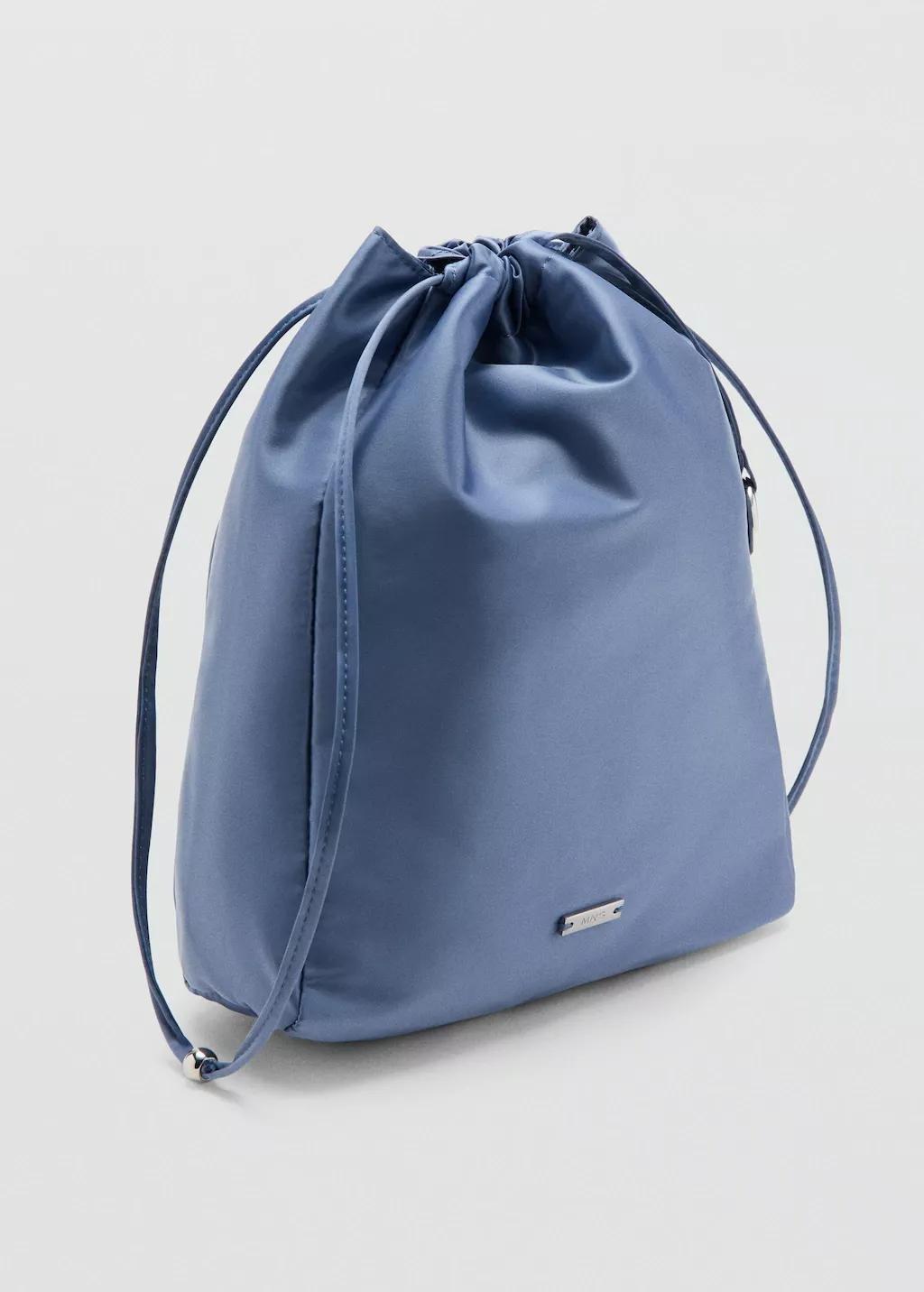 Blue Satin Cord Pouch, Medium Blue, large image number 0
