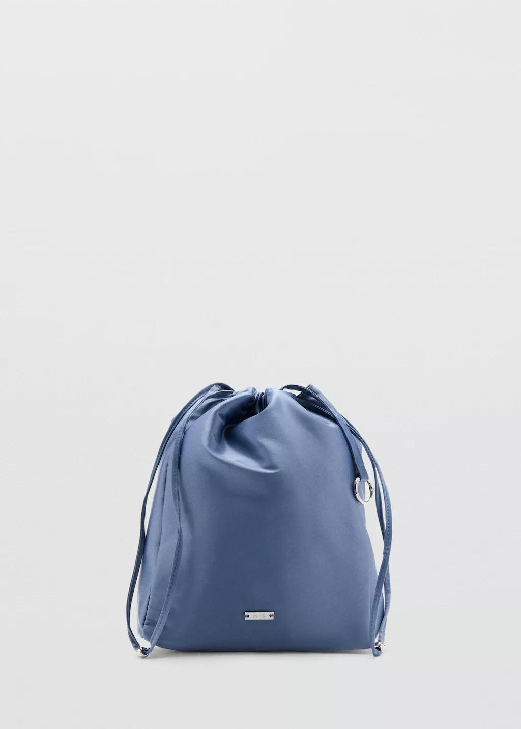 Blue Satin Cord Pouch, Medium Blue, large image number 3