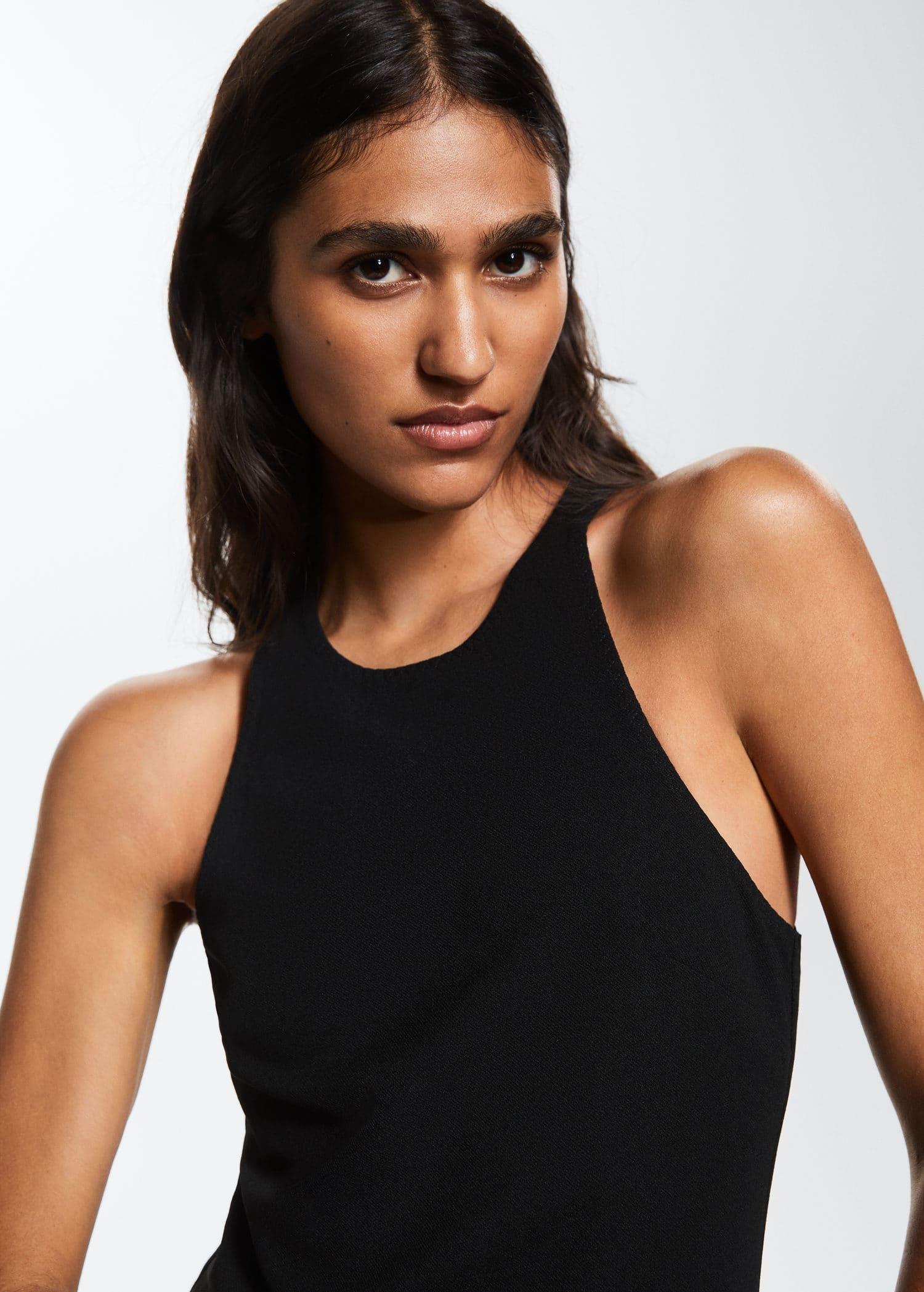 black Cut-out bodycon dress, , large image number 2