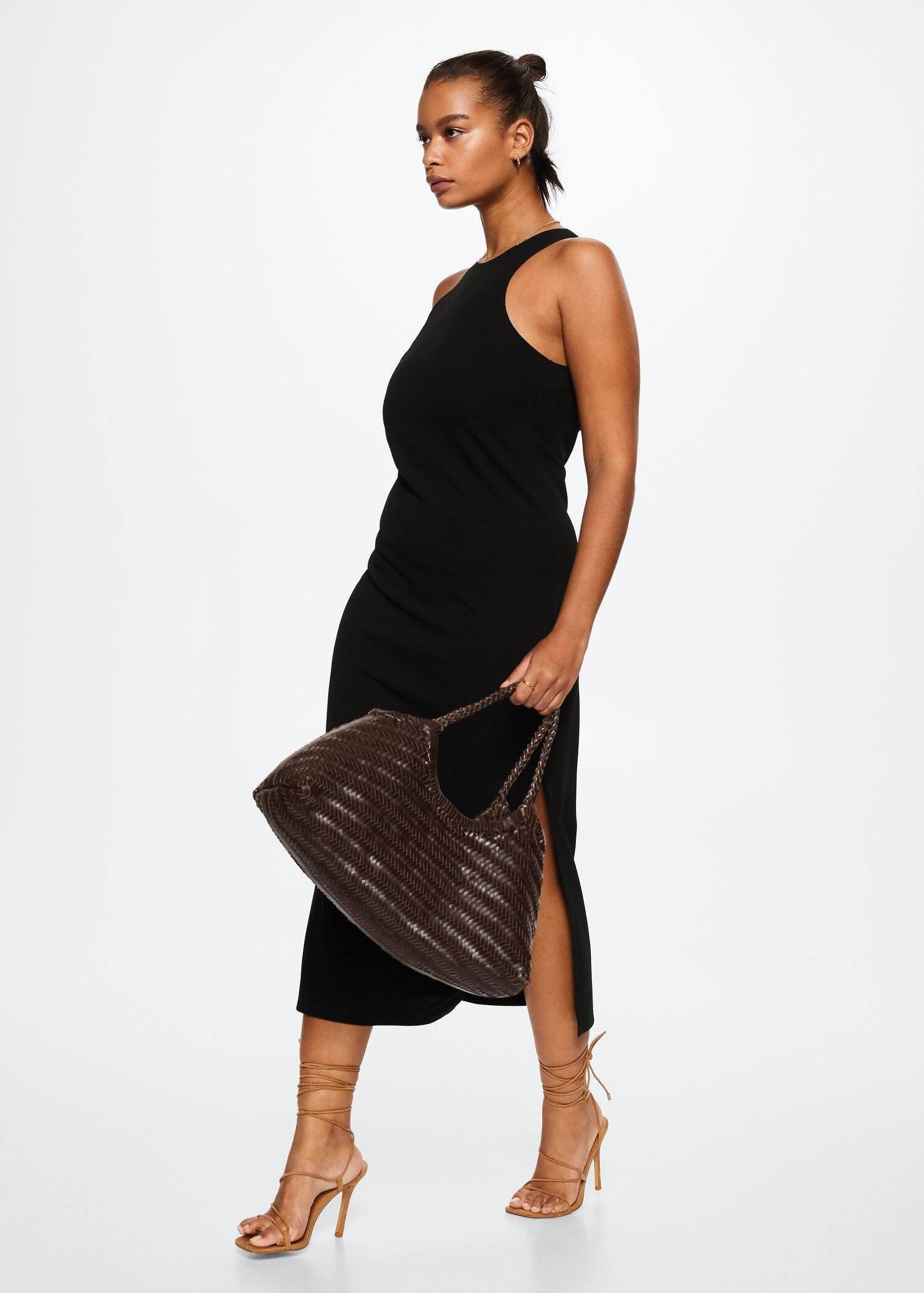 black Cut-out bodycon dress, , large image number 5