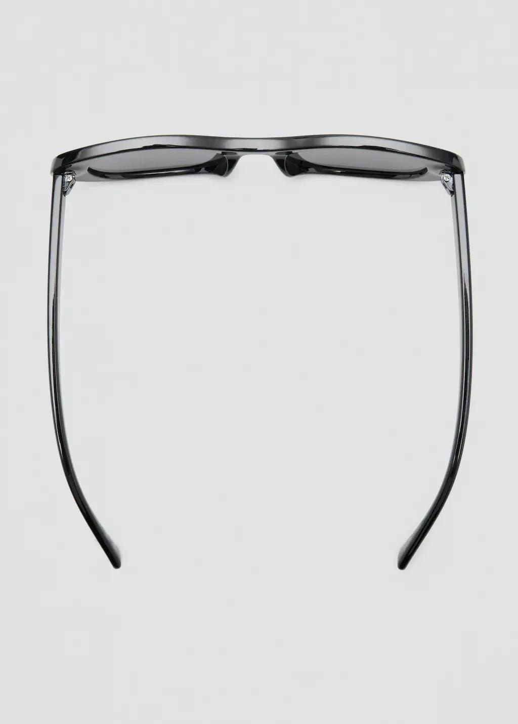 Black Oval Acetate Sunglasses, Black, large image number 1