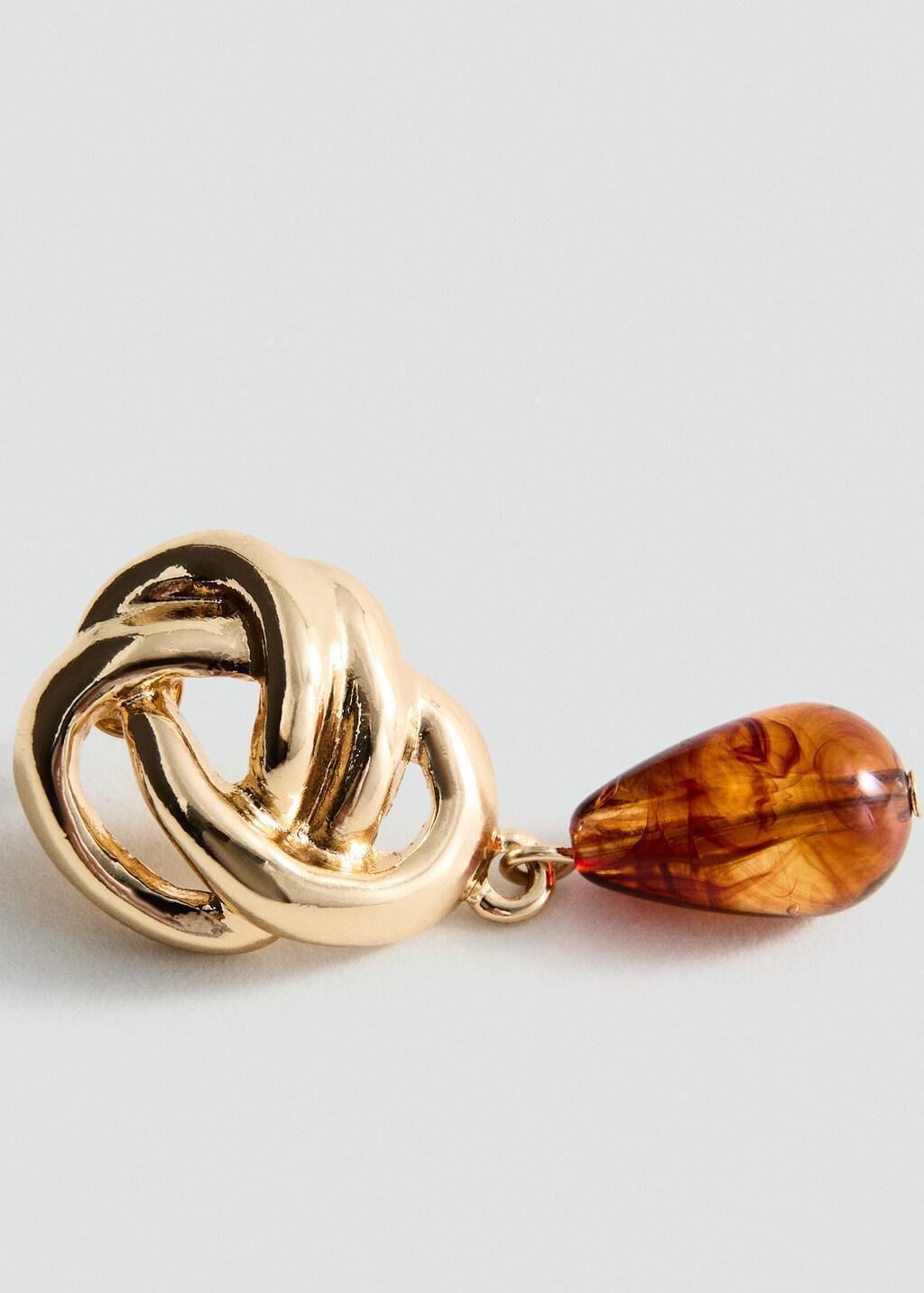 GOLD Drop earrings, Gold, medium