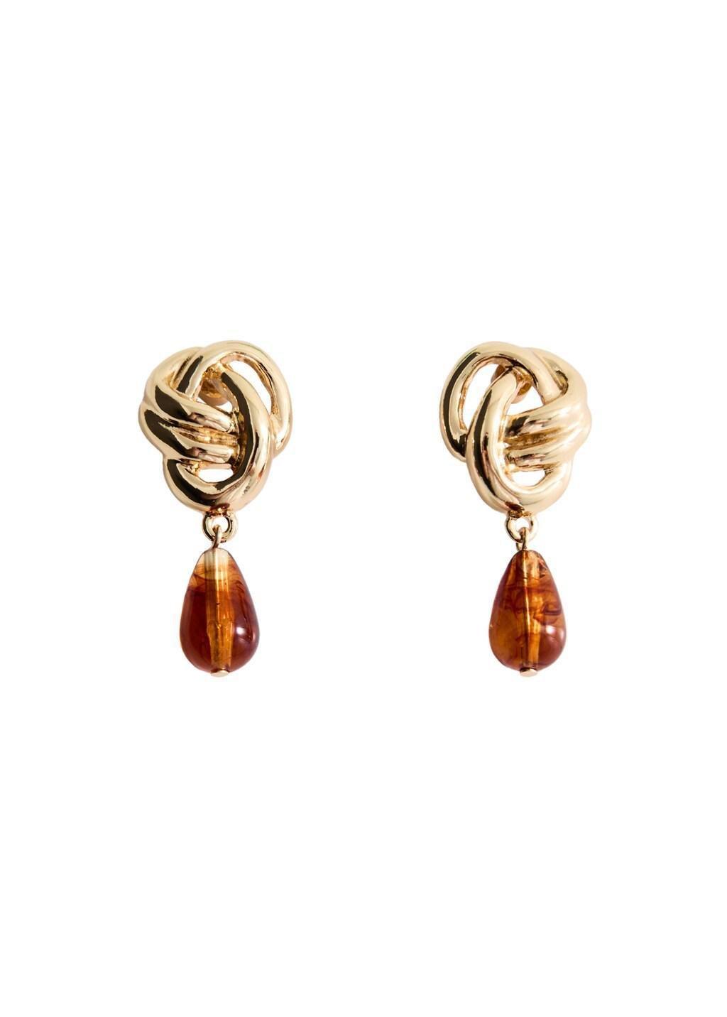 GOLD Drop earrings, Gold, medium