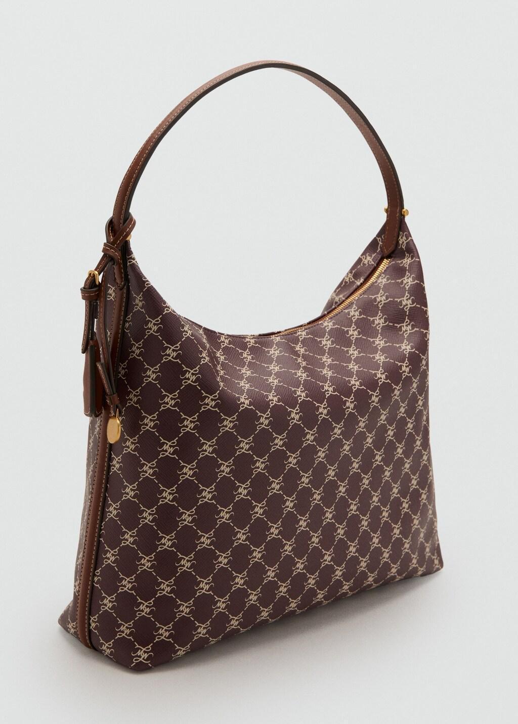 Burgundy Medium Logo Shoulder Bag, Dark Red, large image number 0