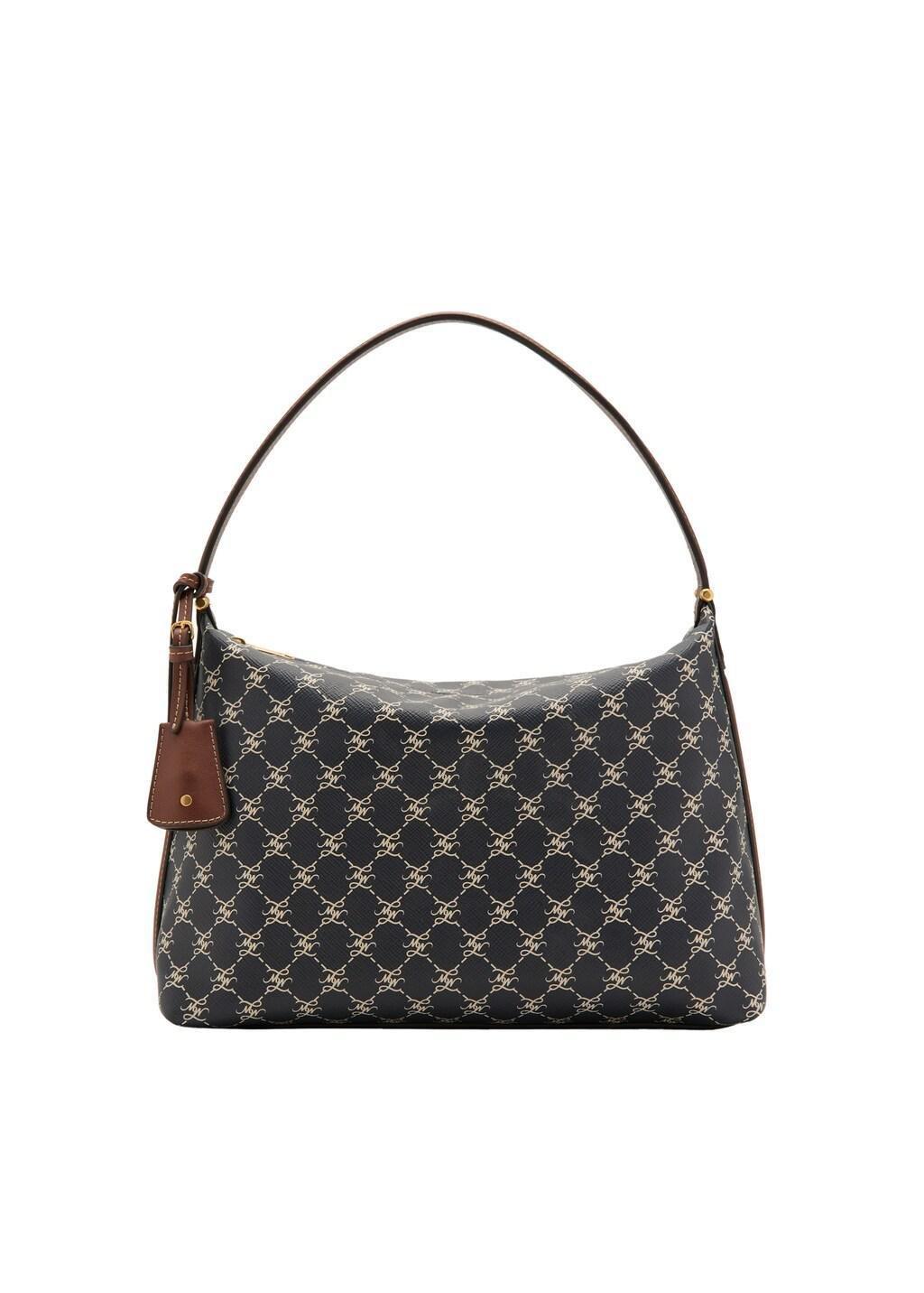 Blue Small Logo Shoulder Bag, Navy, medium