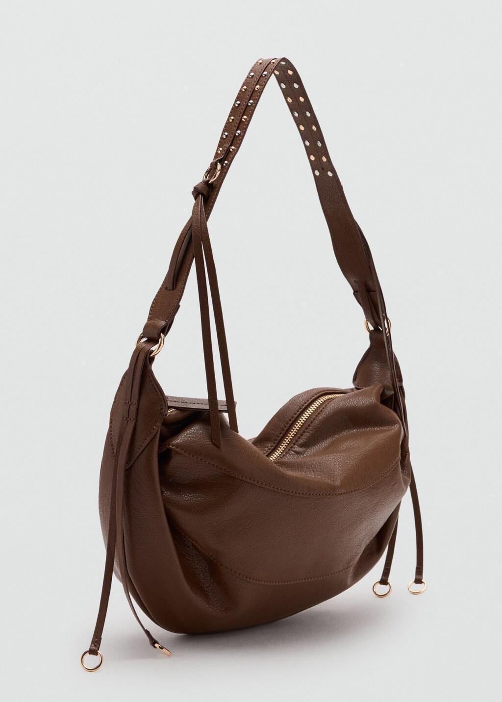 Brown Oval Shoulder Bag, Medium Brown, large image number 0