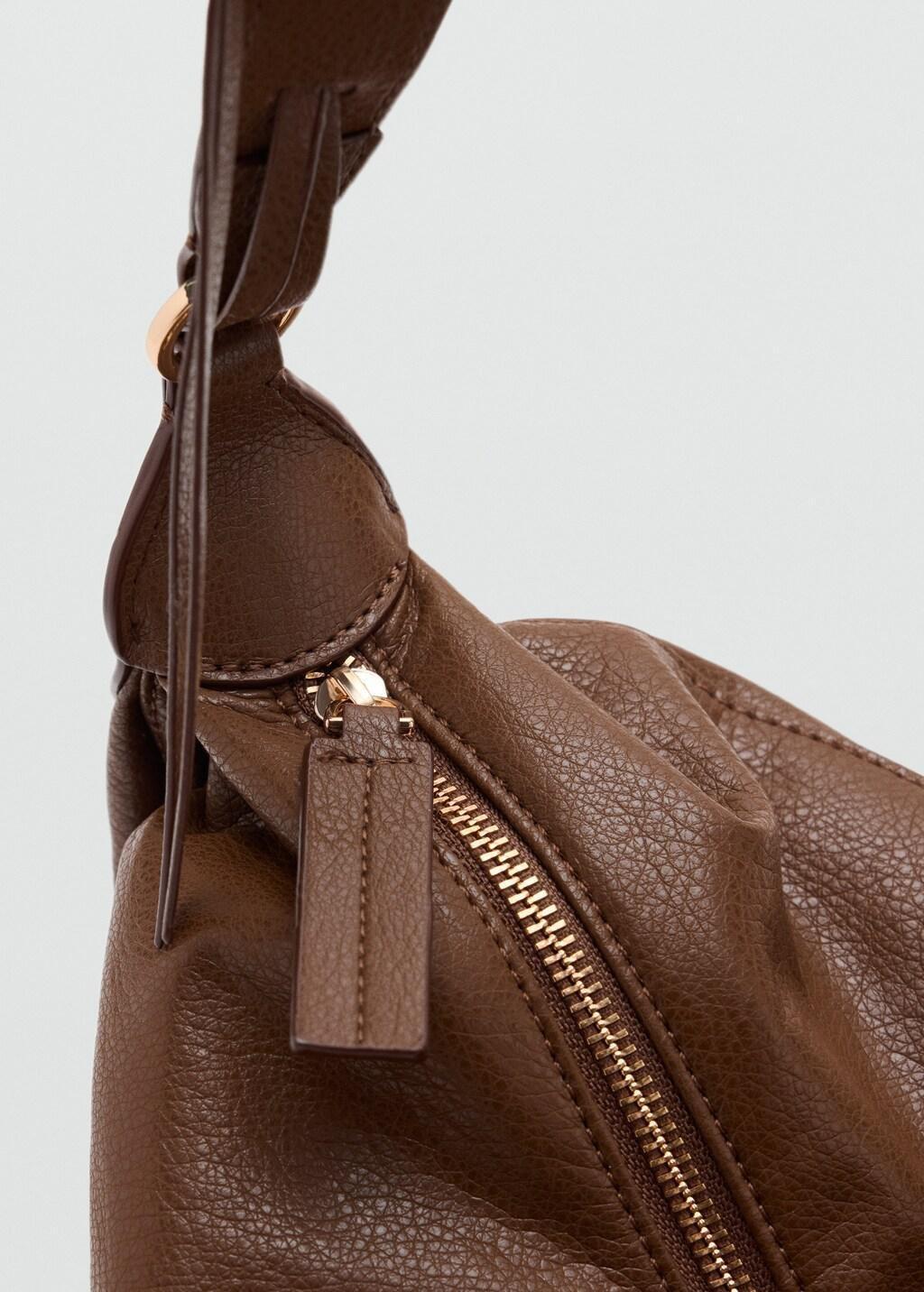 Brown Oval Shoulder Bag, Medium Brown, large image number 1