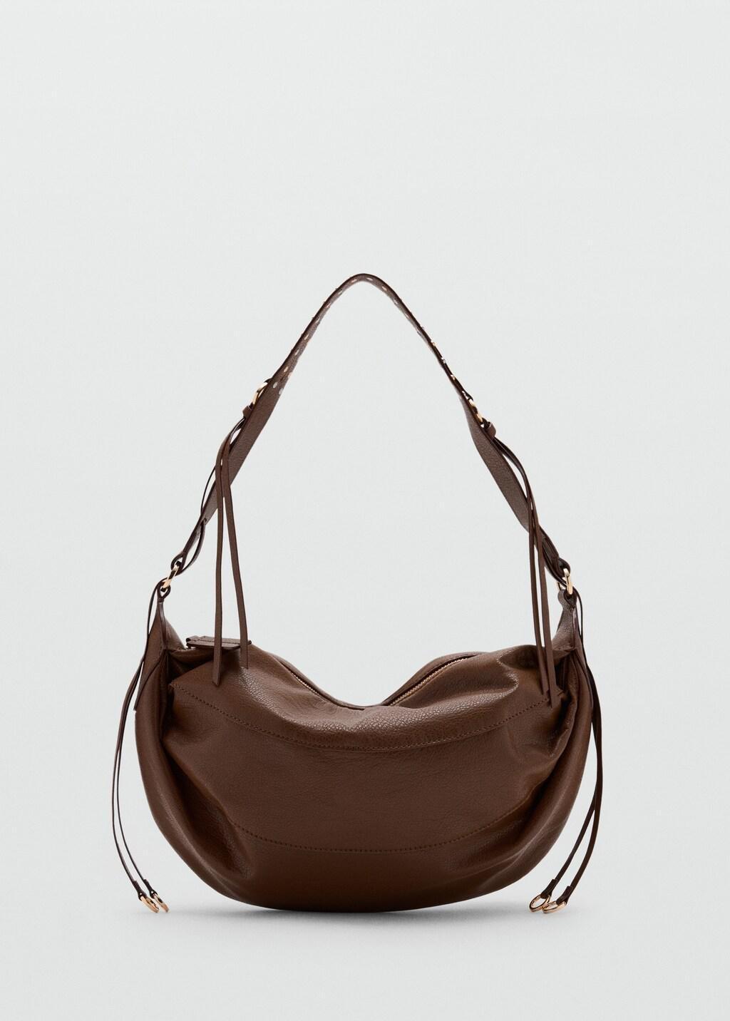 Brown Oval Shoulder Bag, Medium Brown, large image number 3
