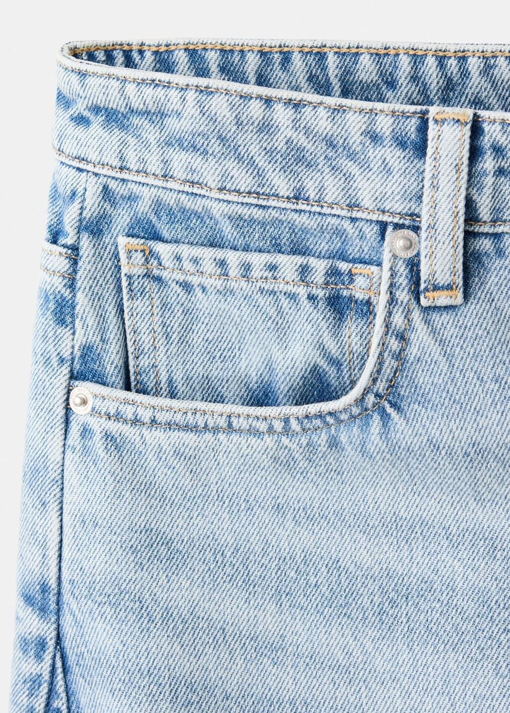 Blue Mid-Rise Balloon Jeans, Open Blue, large image number 1