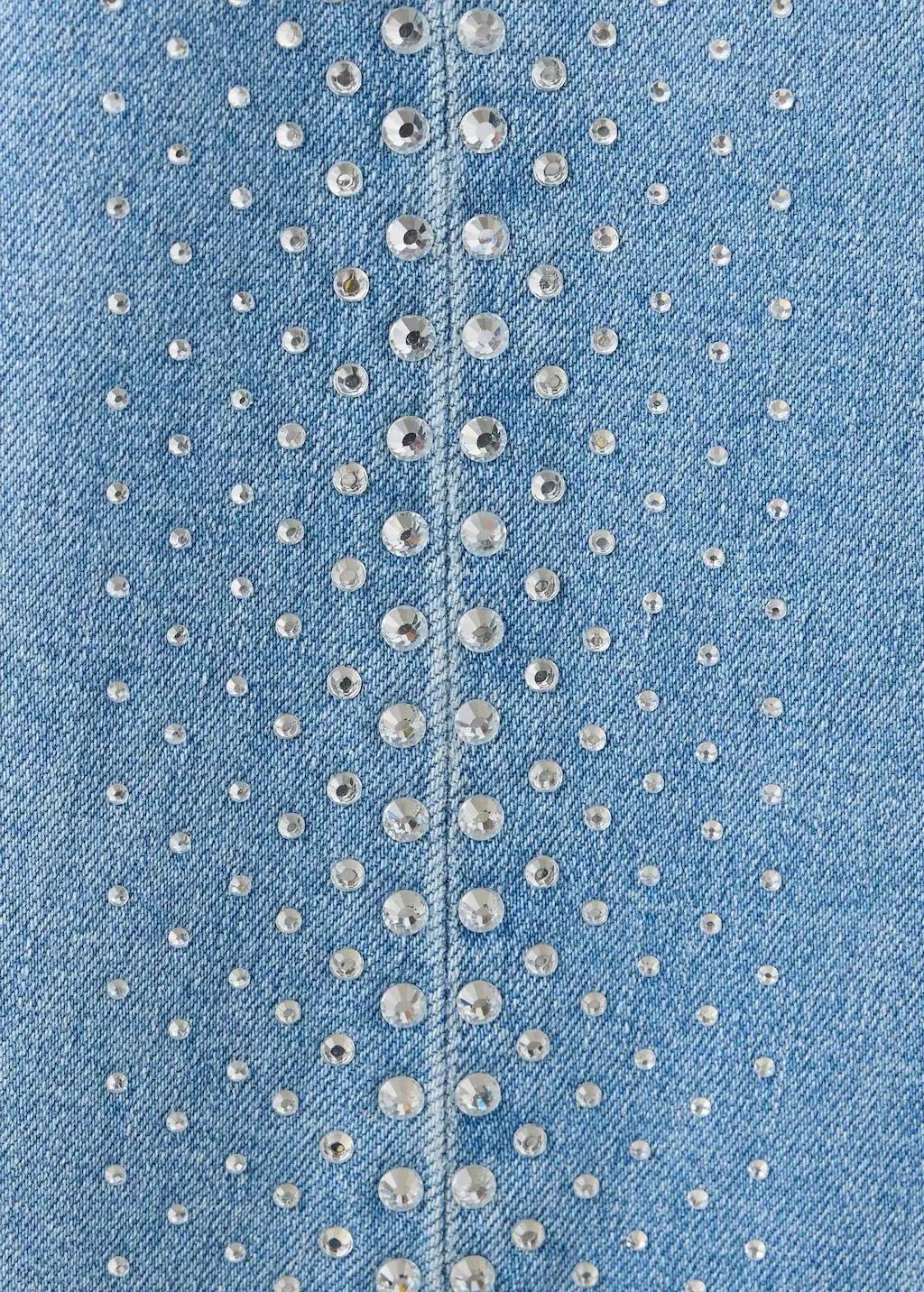 BLUE Shiny wide-leg jeans, Women, Open Blue, medium