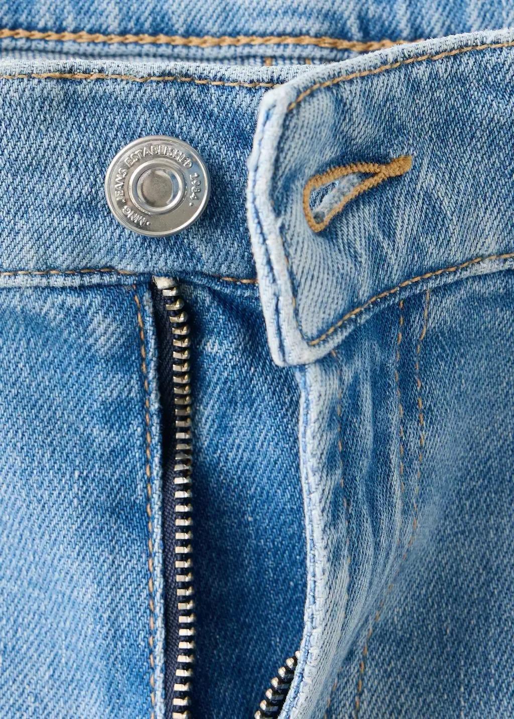 BLUE Shiny wide-leg jeans, Women, Open Blue, medium