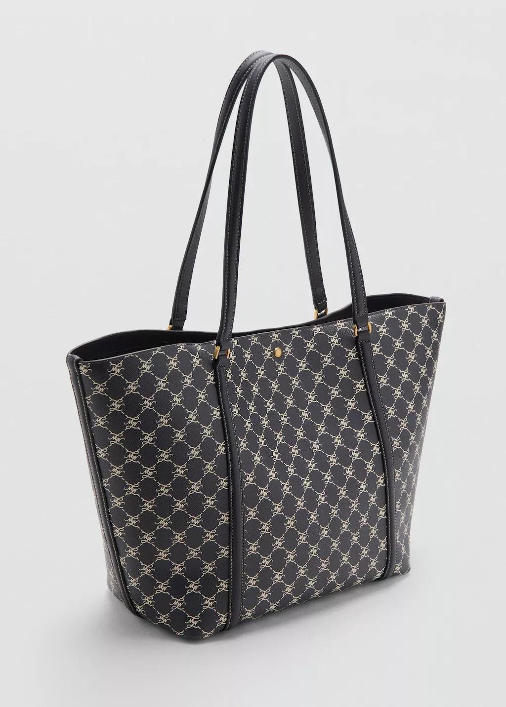 Navy Logo Printed Shopper Bag, Navy, medium