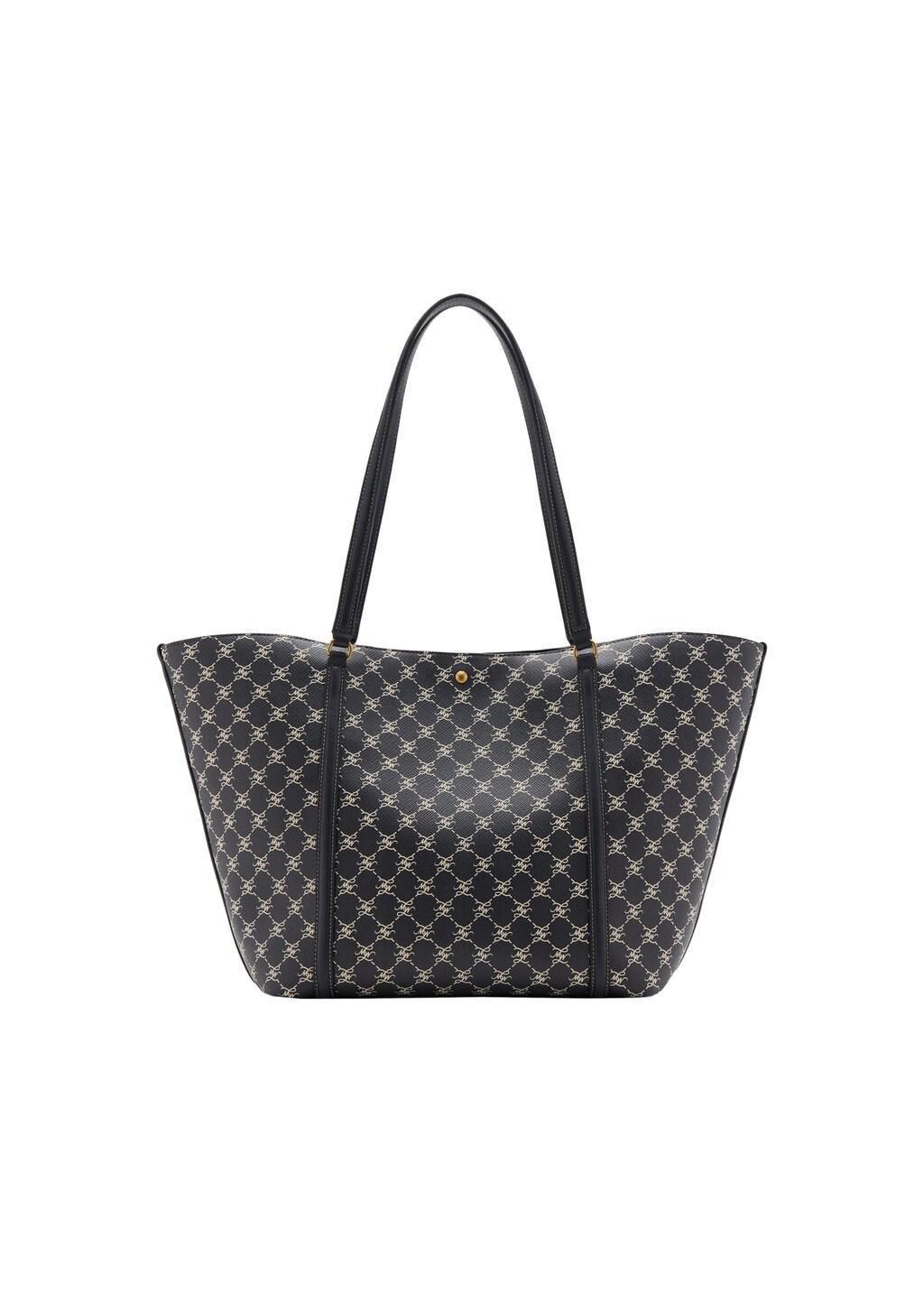 Navy Logo Printed Shopper Bag, Navy, large image number 2