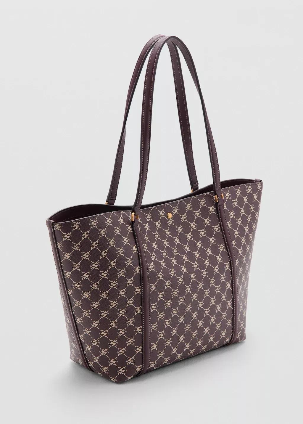 Burgundy Logo Printed Shopper Bag, Dark Red, medium