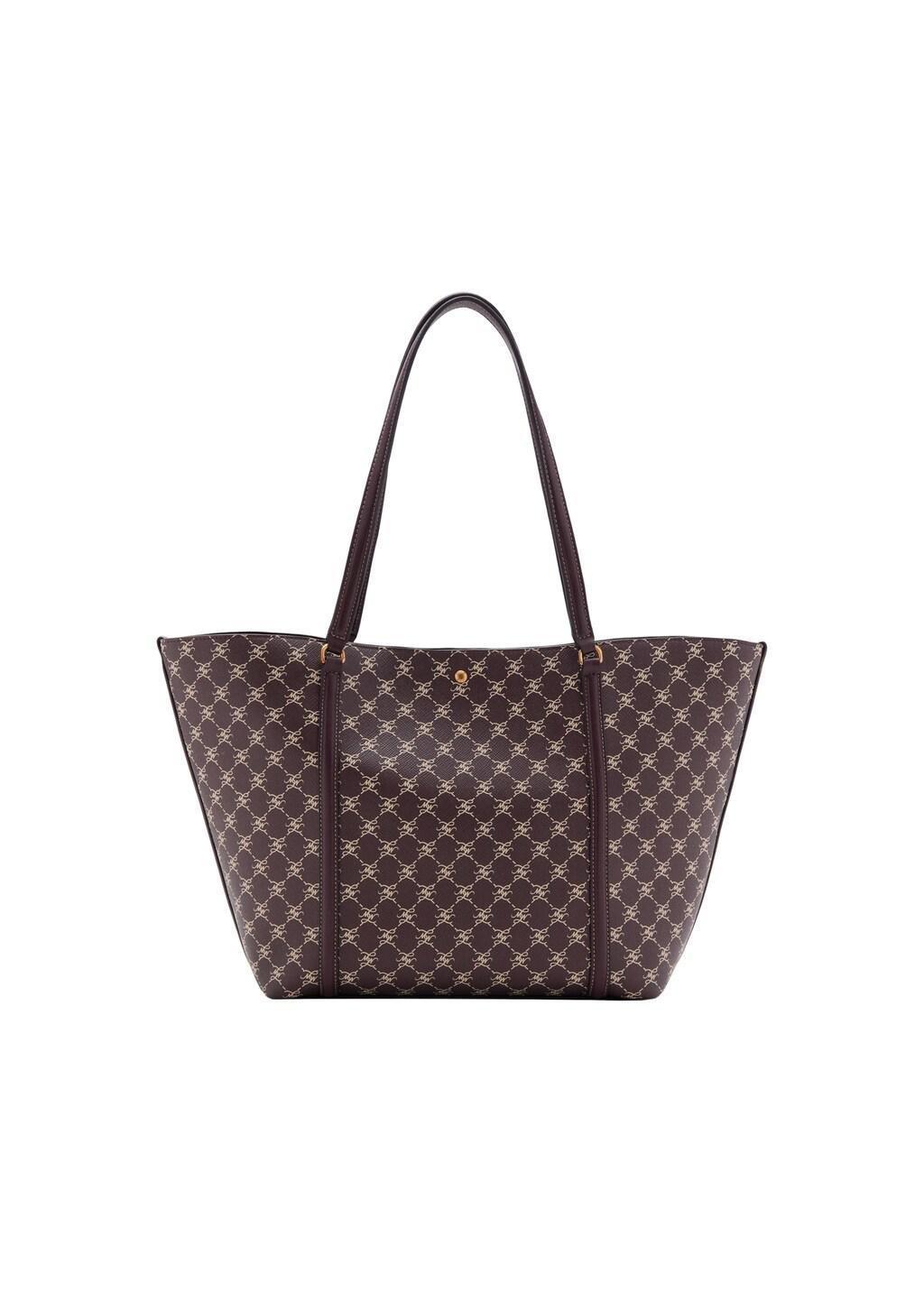 Burgundy Logo Printed Shopper Bag, Dark Red, medium