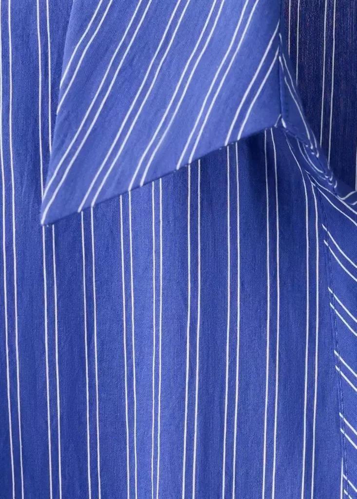 Blue Striped Shirt Dress, Medium Blue, medium