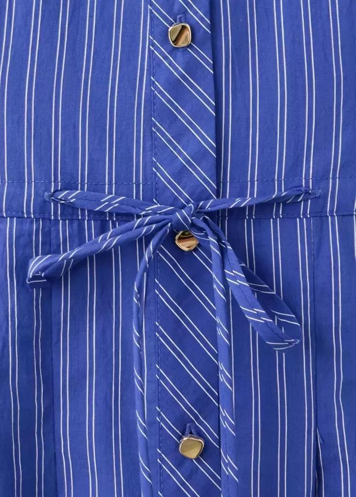 Blue Striped Shirt Dress, Medium Blue, medium