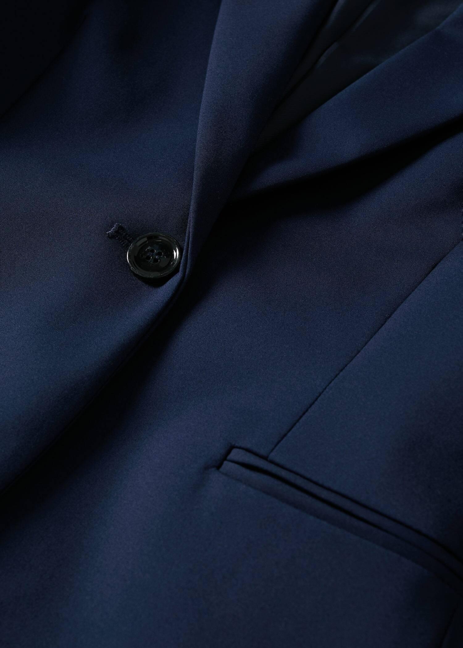 Navy Structured Suit Blazer, , large image number 5