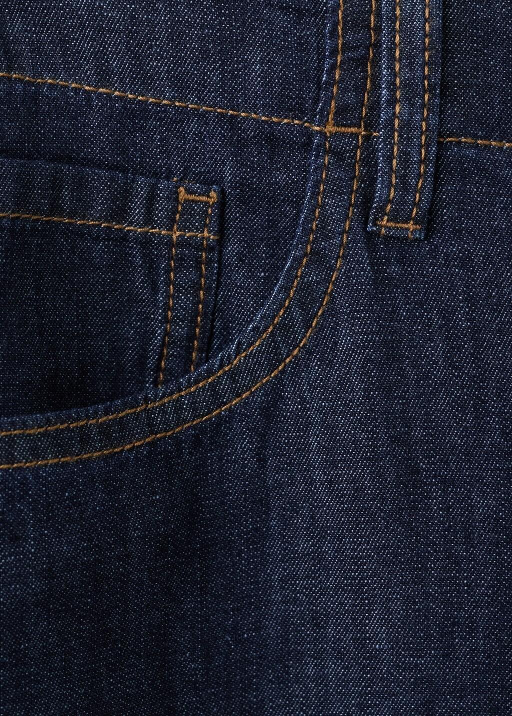 Blue Wide Leg Rinse-Wash Jeans, Open Blue, large image number 3