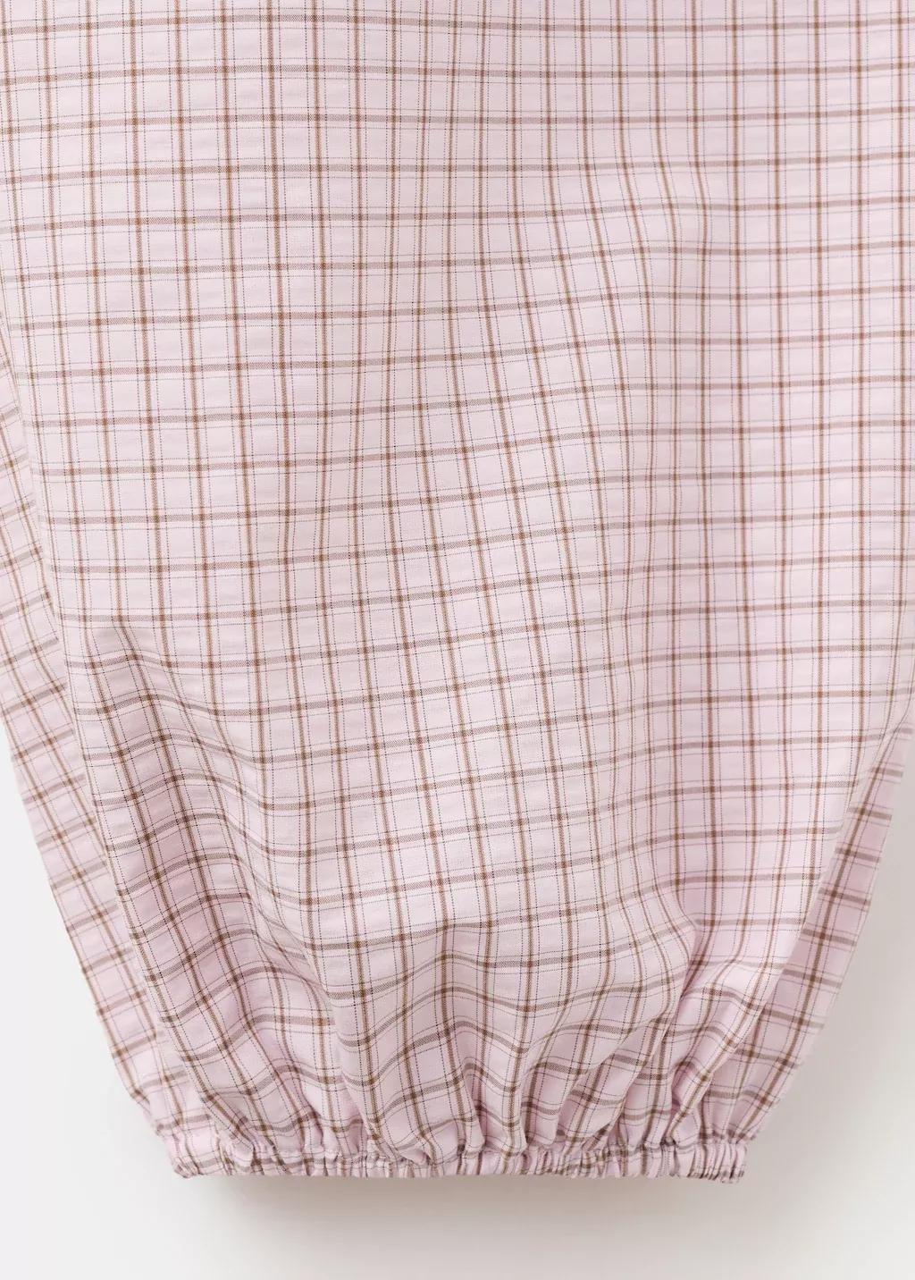 Pink Lt Pastel Checked Plaid Baggy Trousers, Light-Pastel Pink, large image number 2