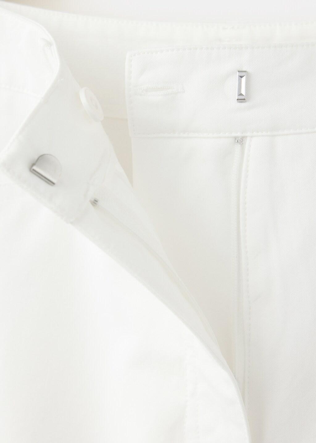 White High-Waisted Balloon Trousers, White, medium