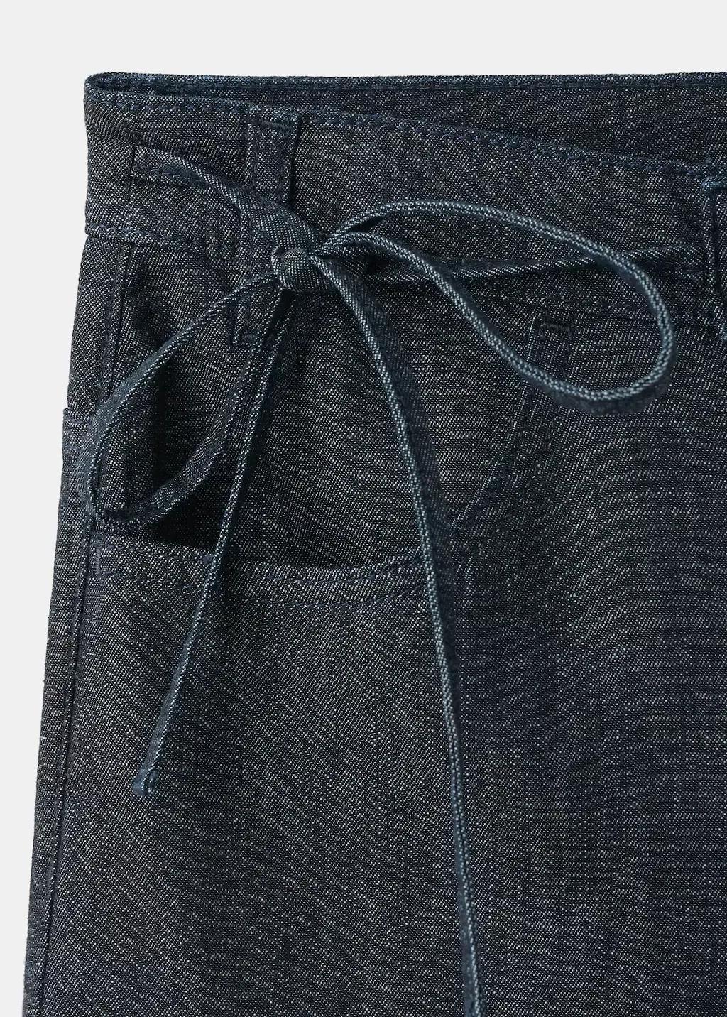Blue Low-Rise Tie Jeans, Open Blue, large image number 1