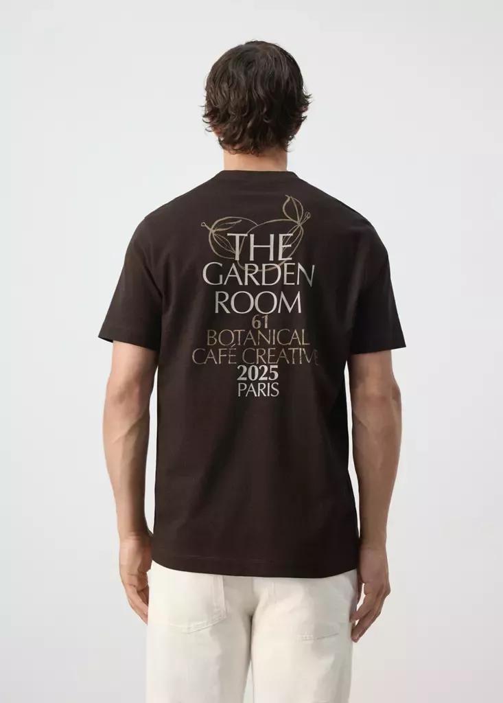 BROWN Printed cotton-blend T-shirt, Brown, large image number 2