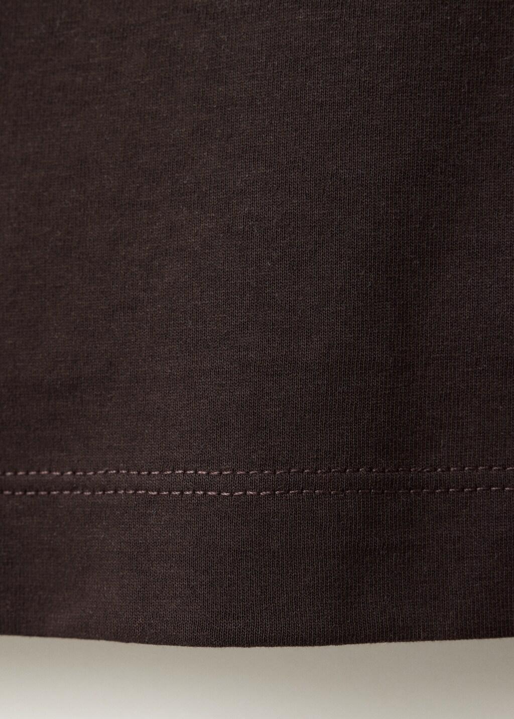 BROWN Printed cotton-blend T-shirt, Brown, large image number 3