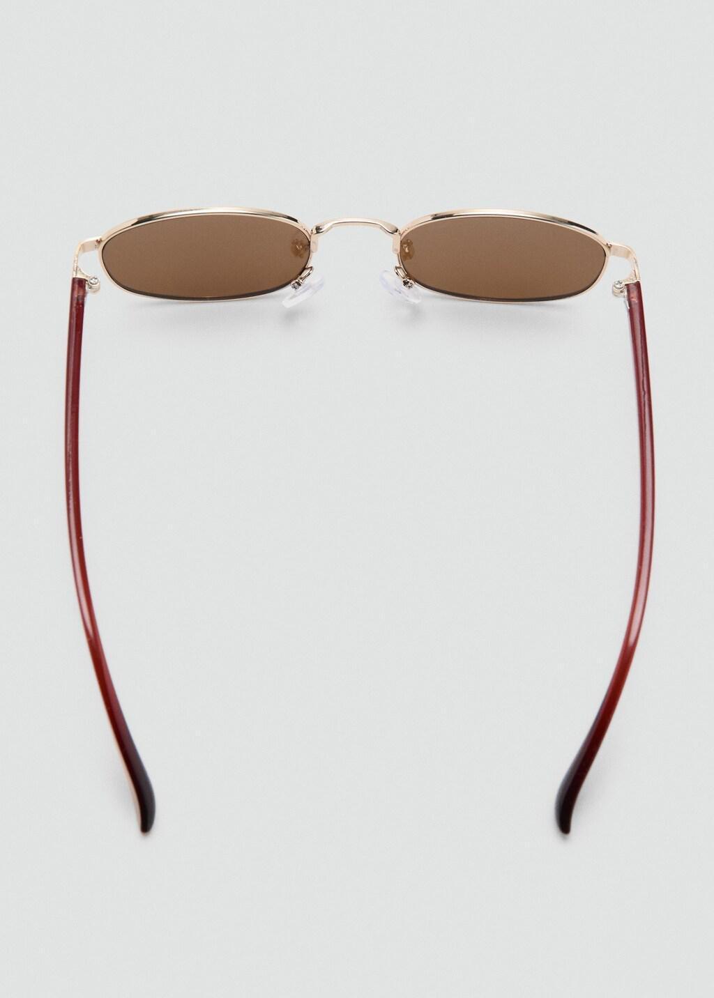 Gold Metallic Frame Sunglasses, Gold, large image number 1