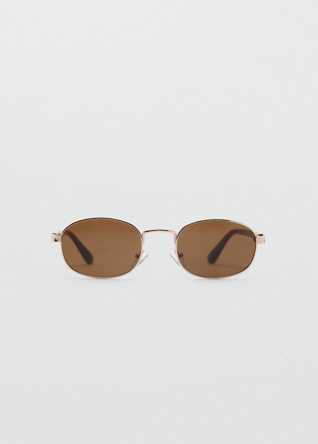 Gold Metallic Frame Sunglasses, Gold, large image number 3