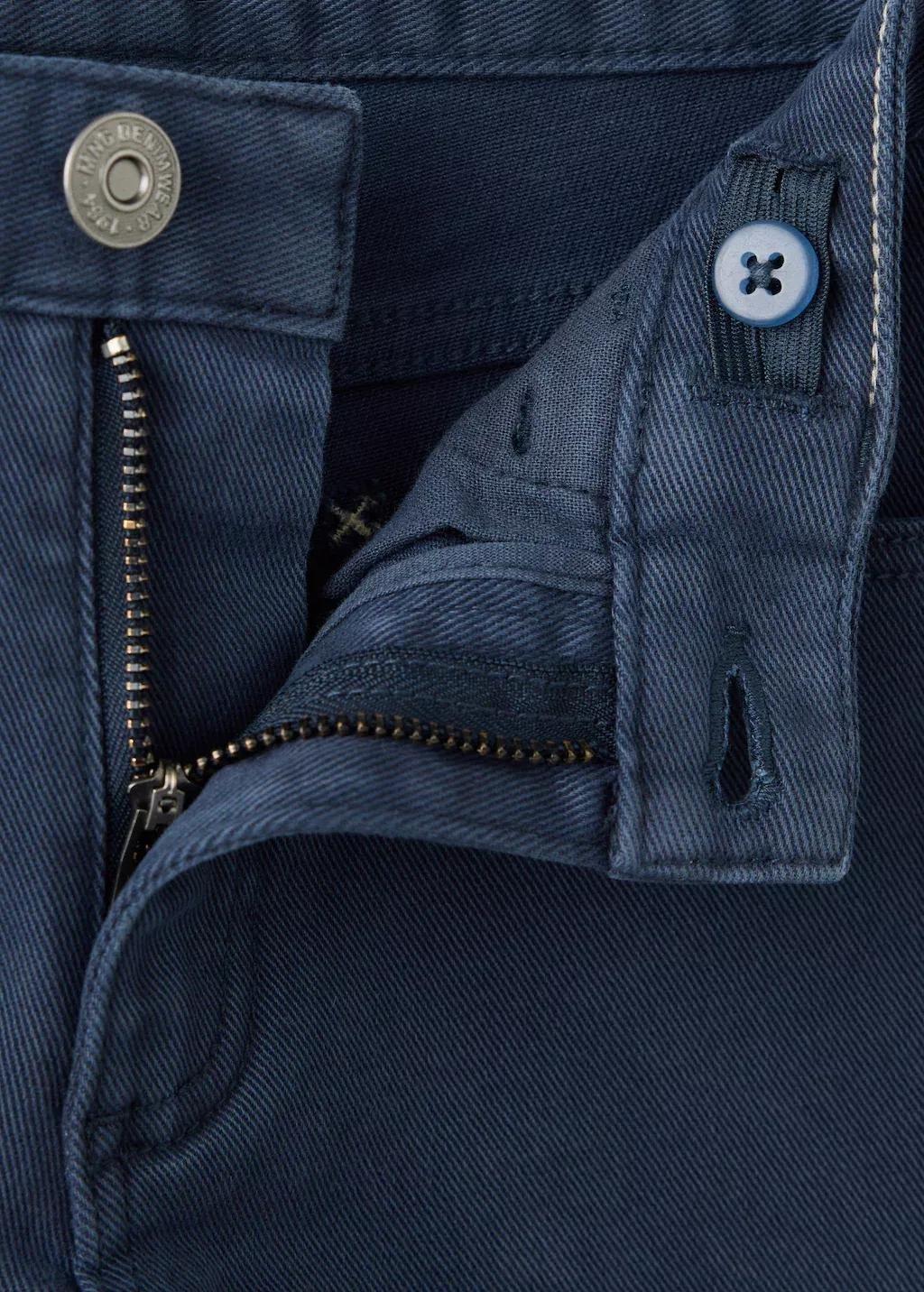Navy Cotton Jeans With Rolled-Up Hems, Kids Boy, Navy, large image number 1