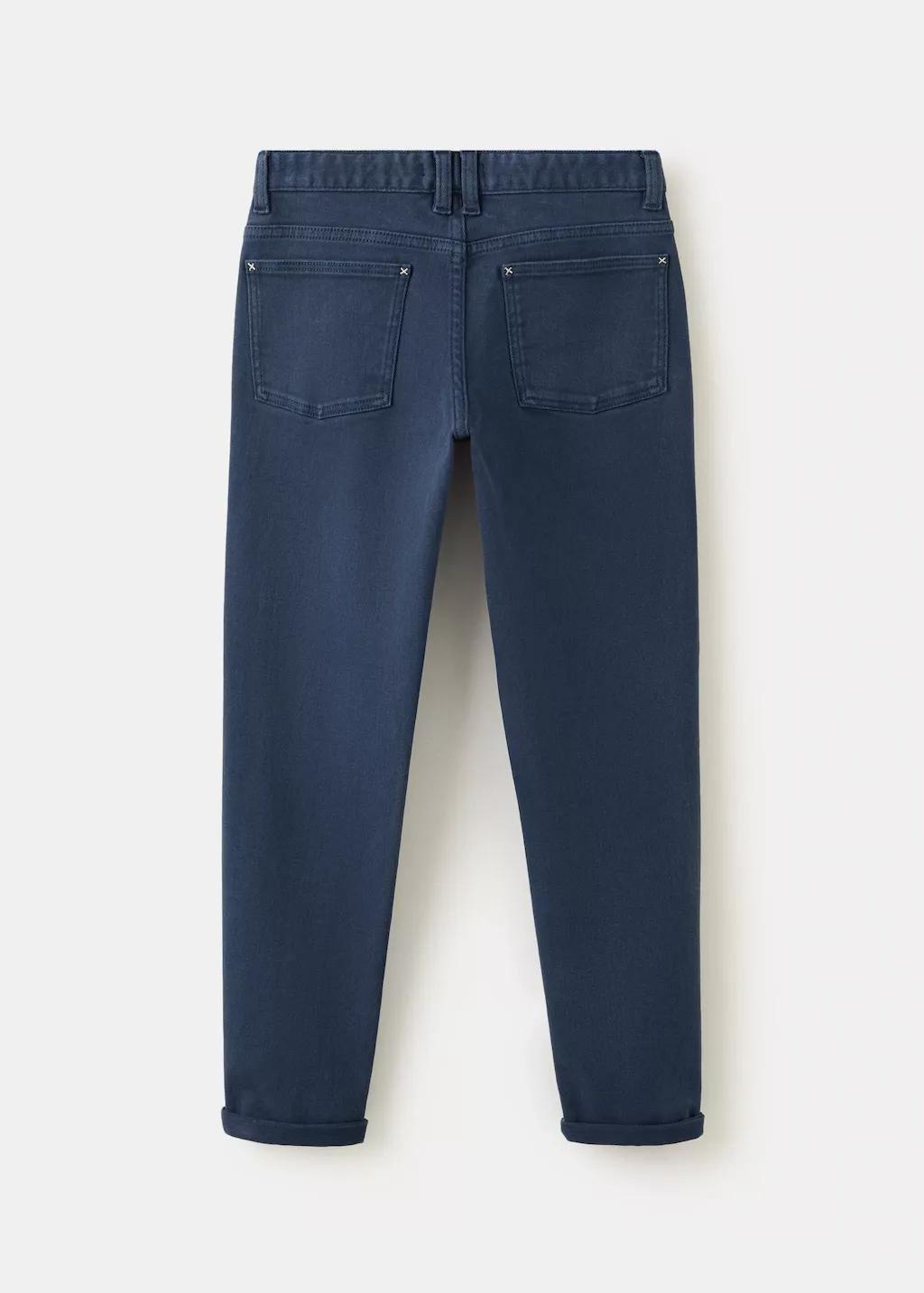 Navy Cotton Jeans With Rolled-Up Hems, Kids Boy, Navy, large image number 2