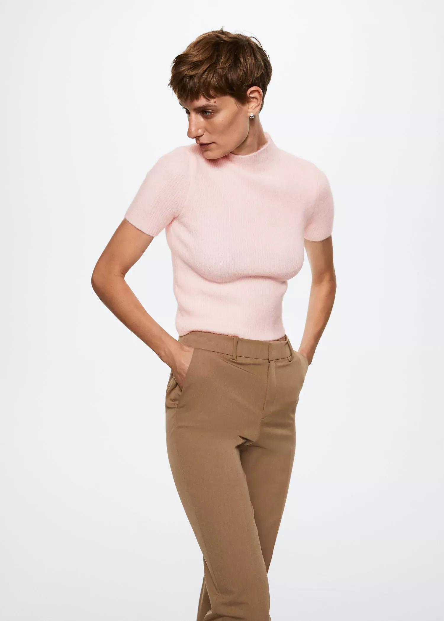 pink Turtleneck top, , large image number 0