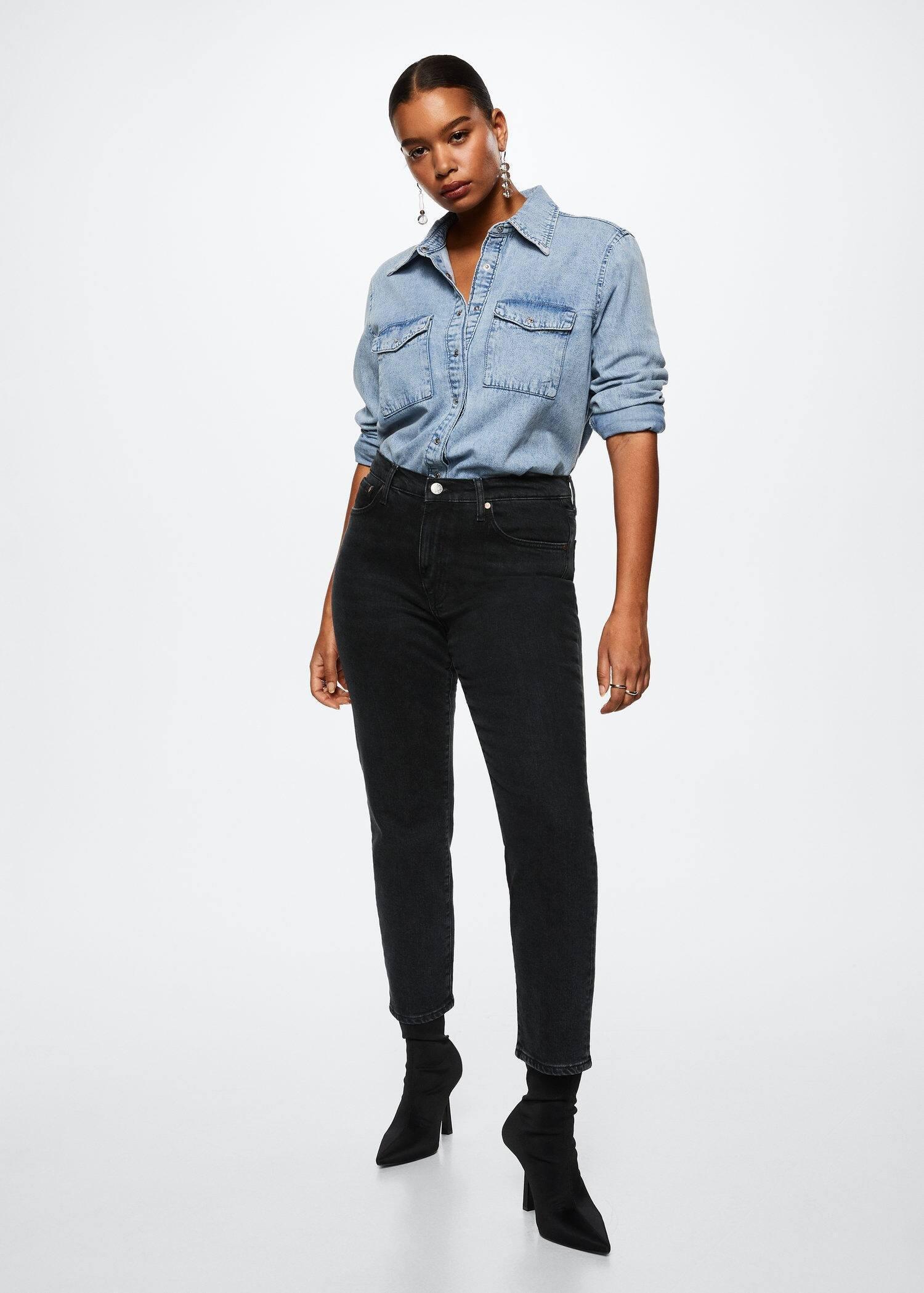 open grey Slim cropped jeans, , large image number 1