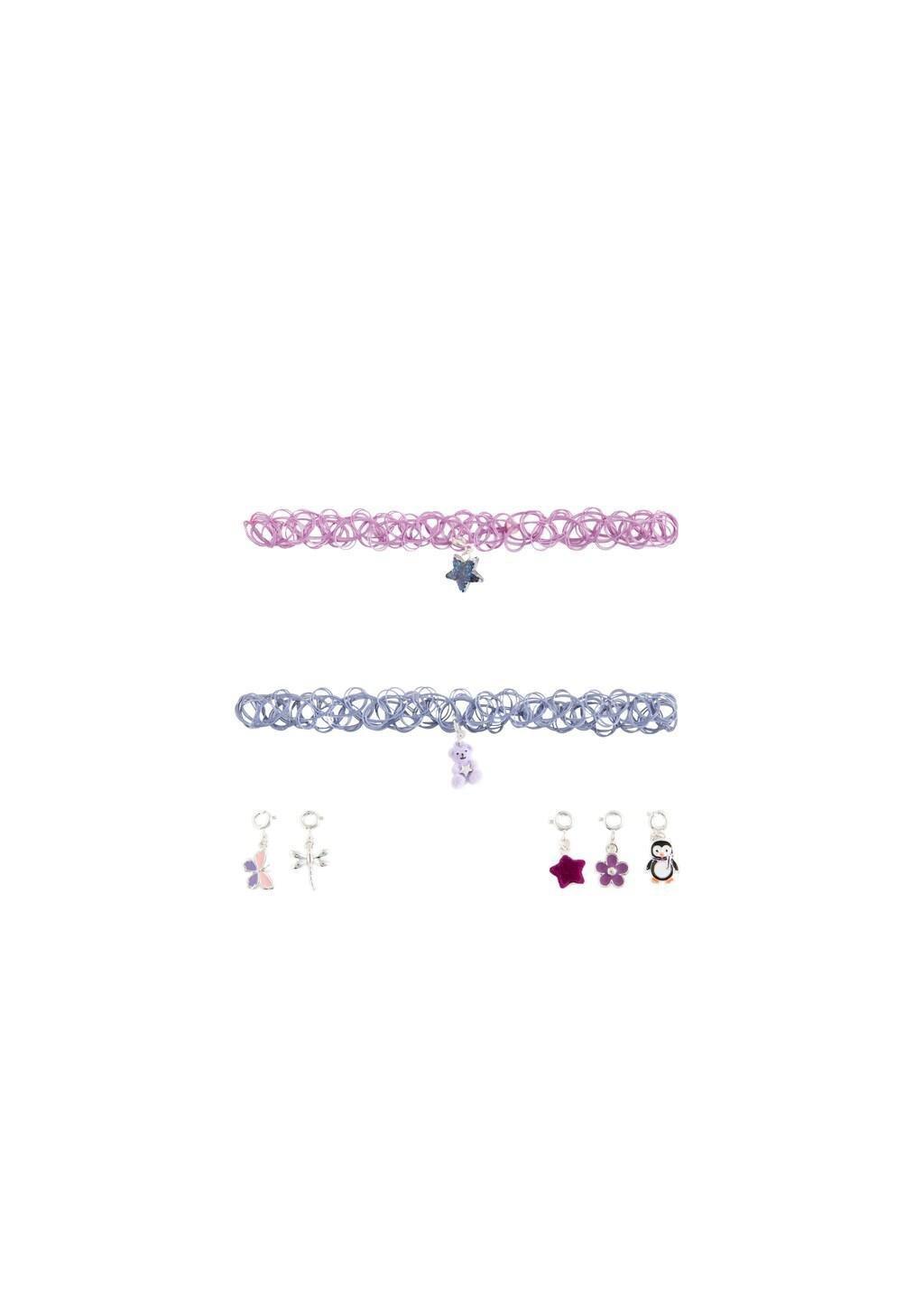 Purple Chokers , Set Of 2,Kids Girls, Light-Pastel Purple, large image number 1