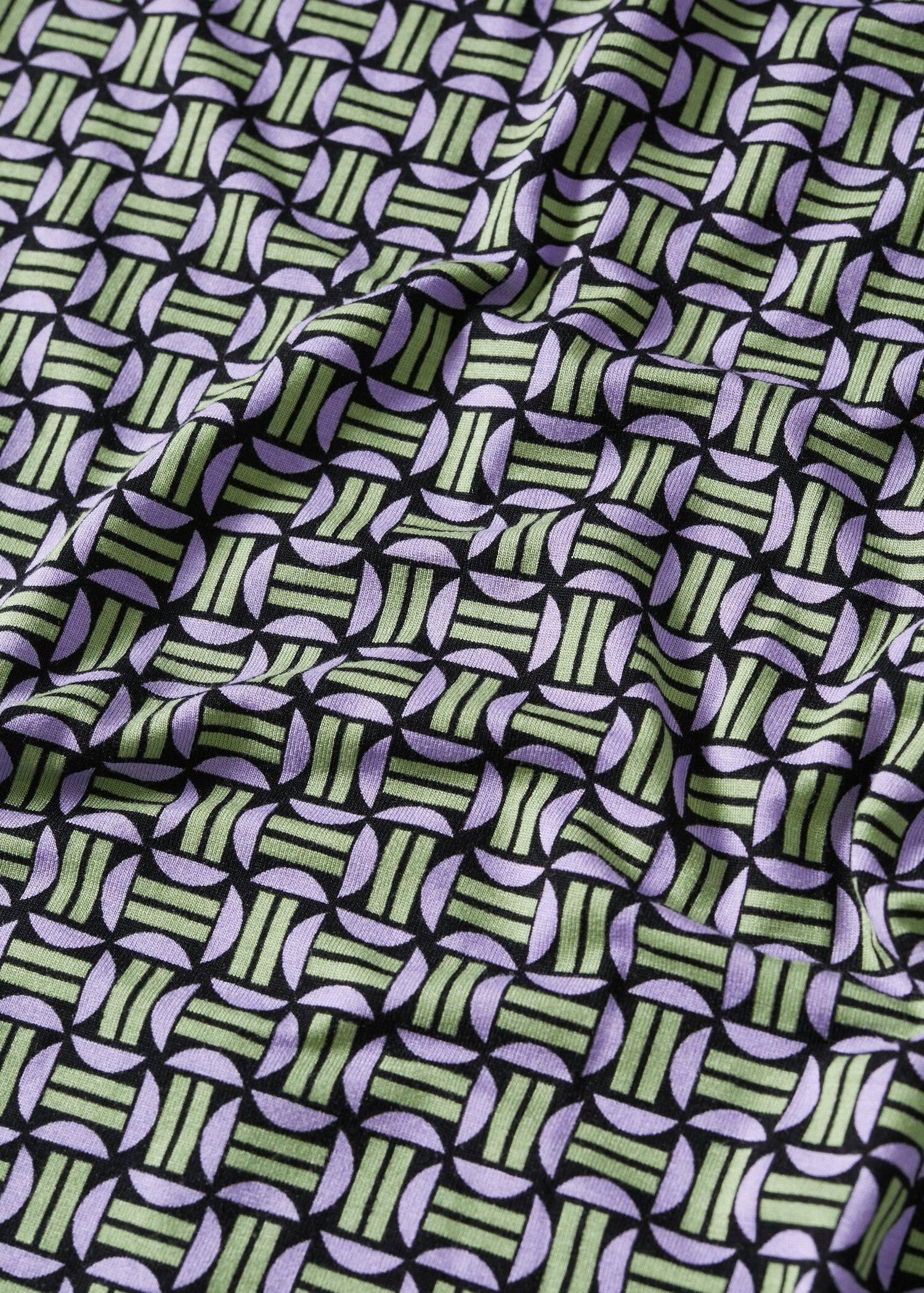 Green Printed Short Dress, , large image number 4