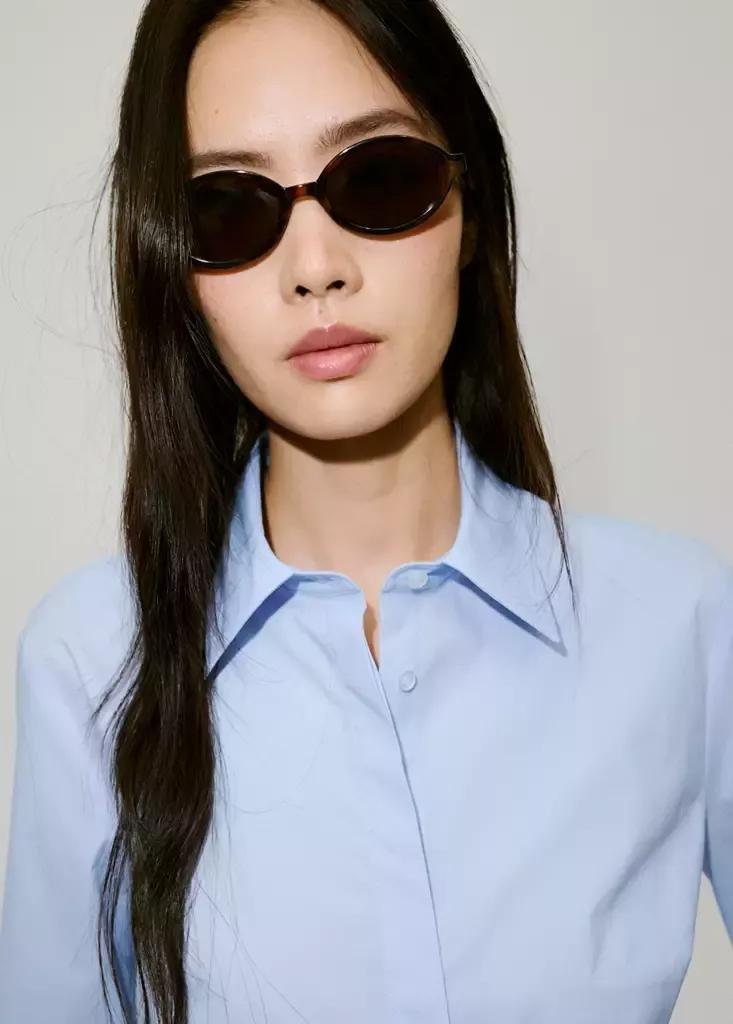 LT-PASTEL BLUE Slim-fit poplin shirt, Light-Pastel Blue, large image number 3