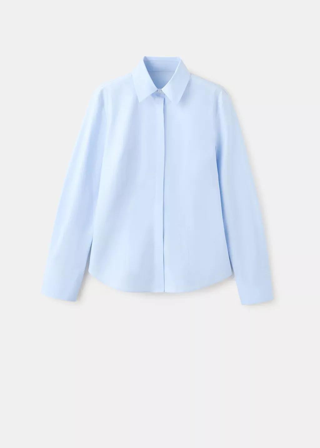 LT-PASTEL BLUE Slim-fit poplin shirt, Light-Pastel Blue, large image number 6