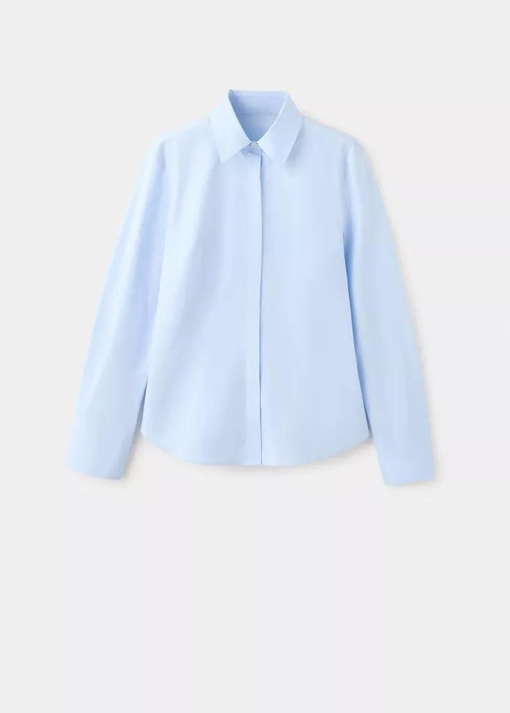 LT-PASTEL BLUE Slim-fit poplin shirt, Light-Pastel Blue, large image number 7