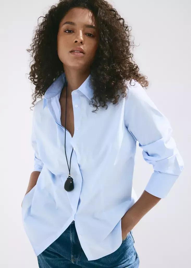 LT-PASTEL BLUE Slim-fit poplin shirt, Light-Pastel Blue, large image number 12