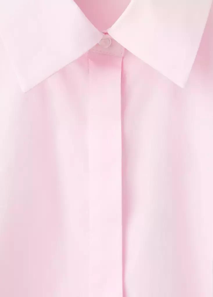 Pink Slim-Fit Poplin Shirt, Light-Pastel Pink, large image number 5