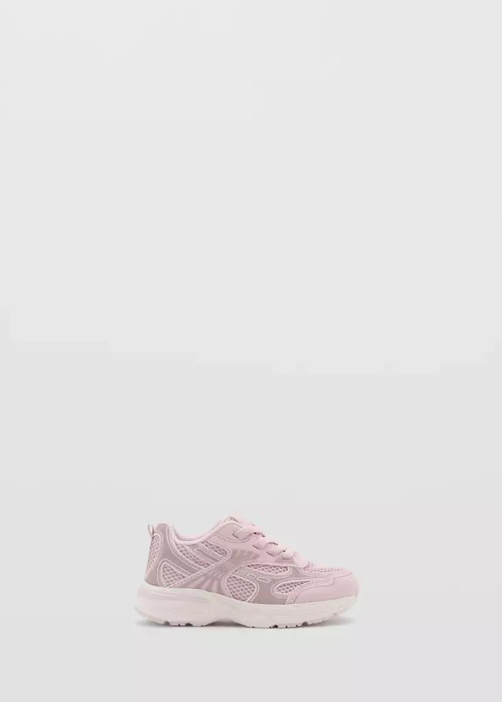 Pink Mixed Trainers With Elastic Lace, Baby Girls, Light-Pastel Pink, large image number 0