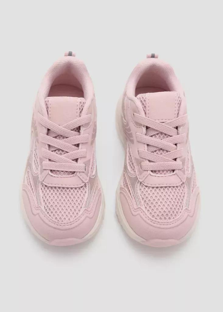 Pink Mixed Trainers With Elastic Lace, Baby Girls, Light-Pastel Pink, large image number 3