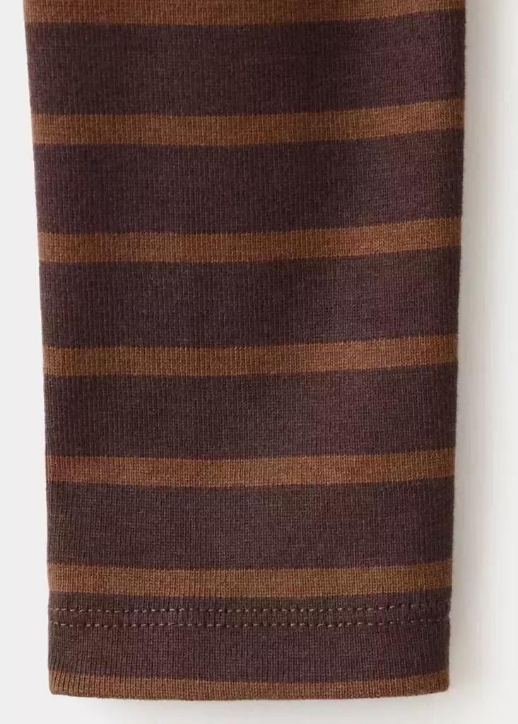 Brown Striped Cotton T-Shirt, , large image number 5