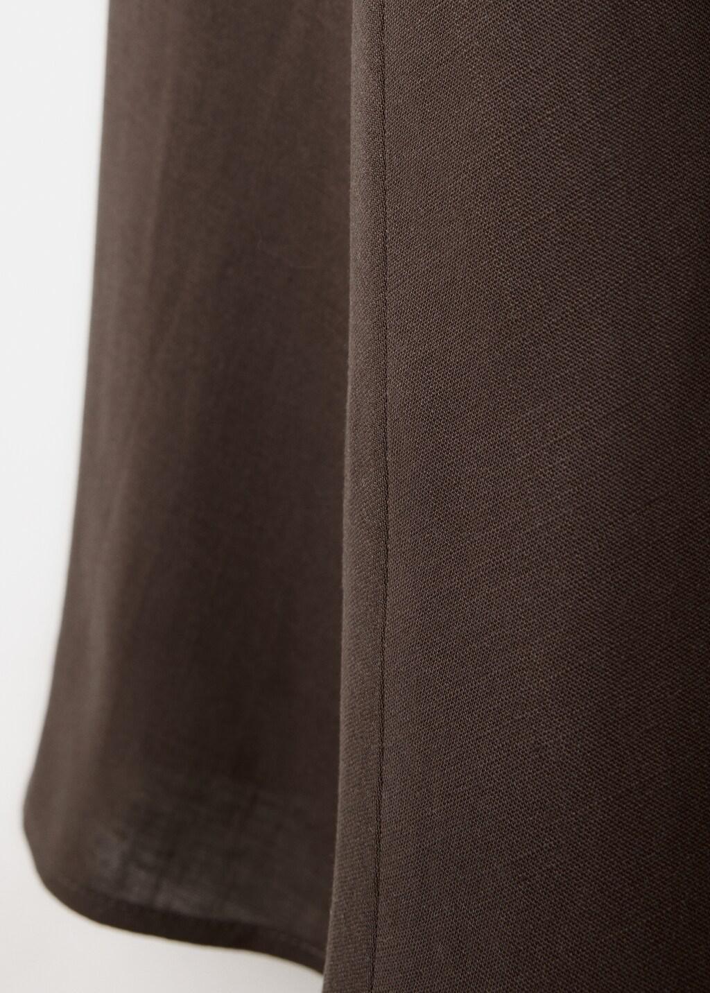 Black Bicolour A-Line Midi Dress, Black, large image number 2
